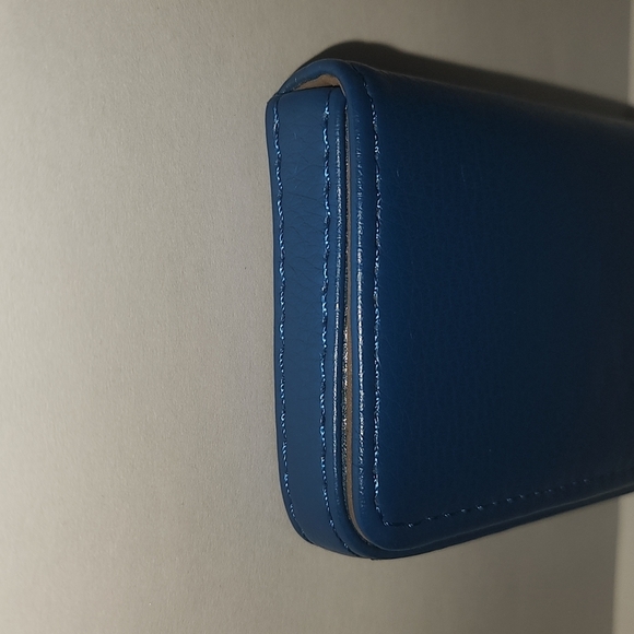 Faux Leather Business Card Holder Cobalt Blue - Picture 8 of 9